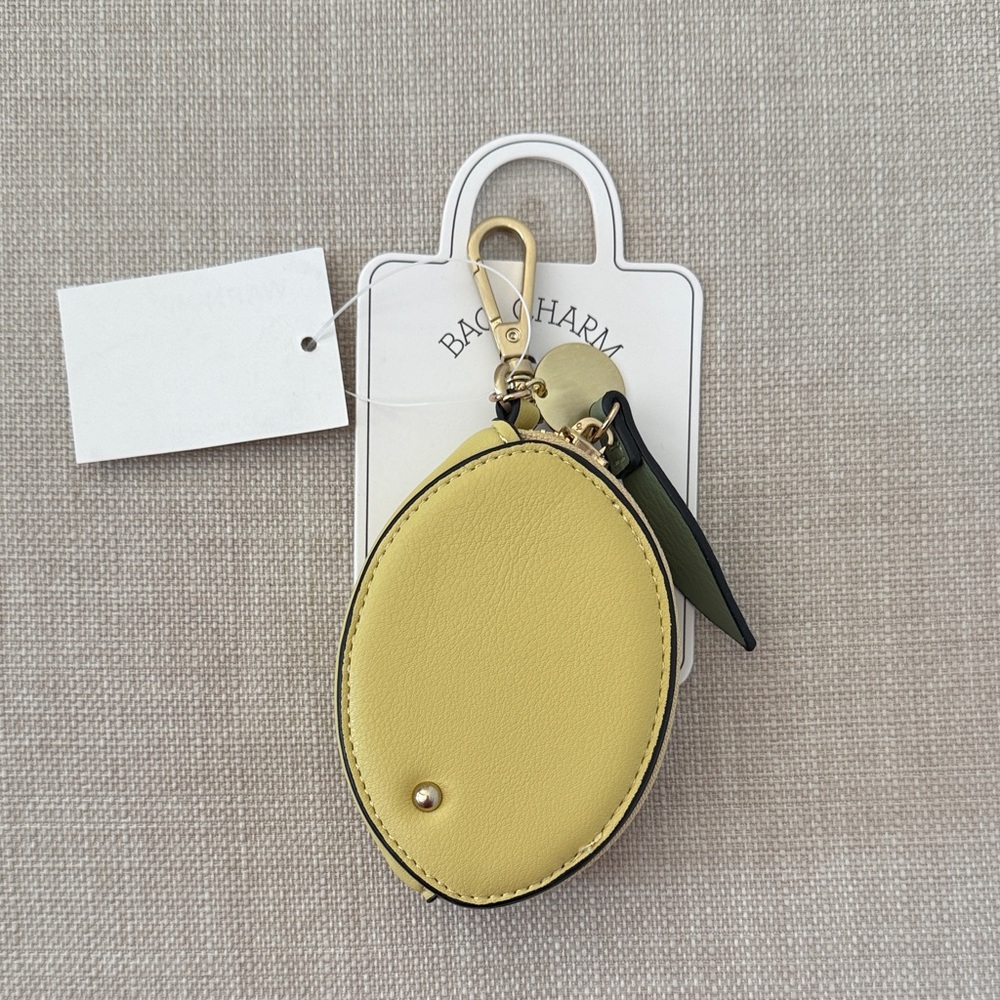 Yellow Lemon Coin Purse Bag Charm
